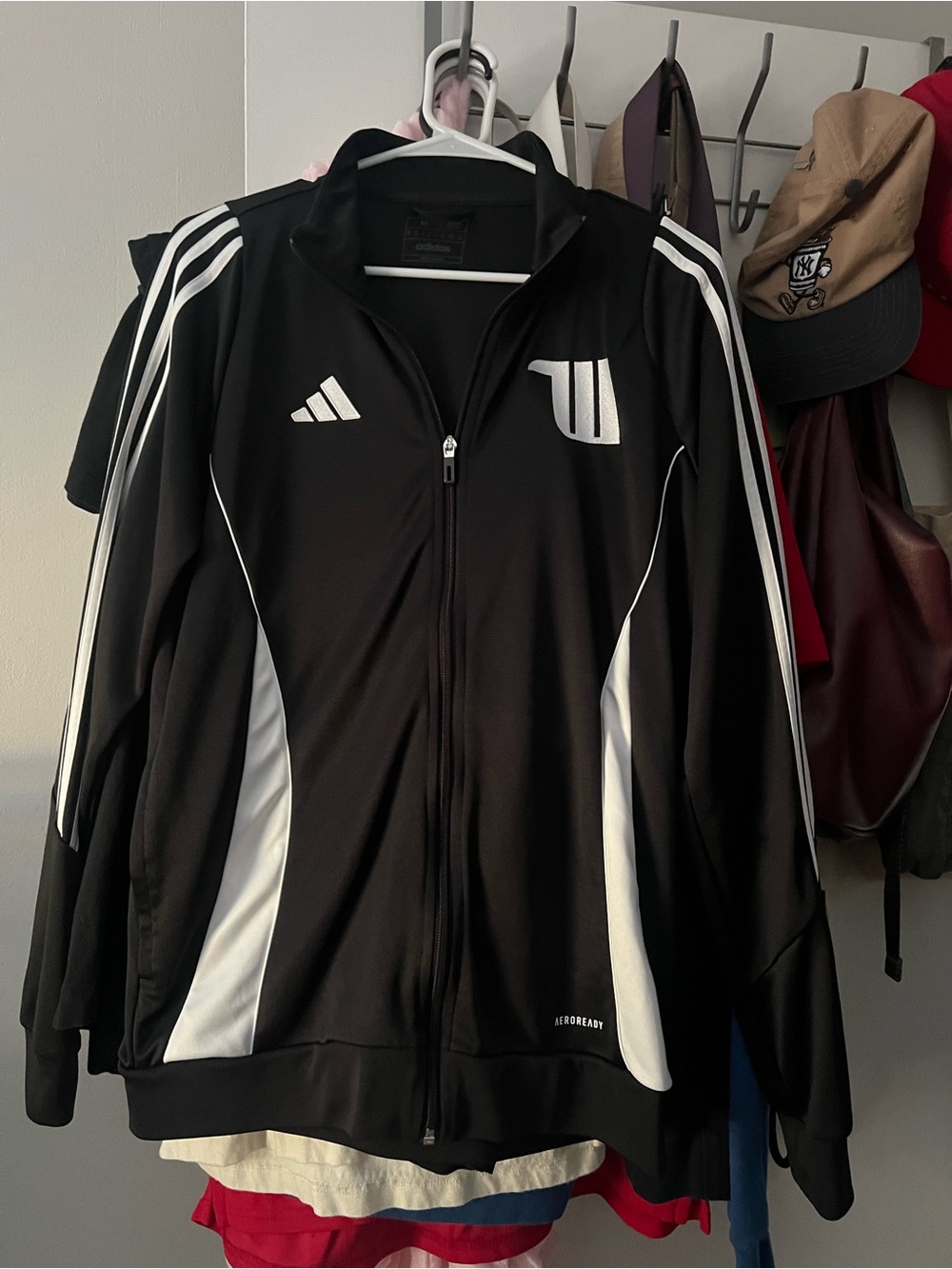 Adidas Men’s Wittenberg- Black Track Jacket with White Accents